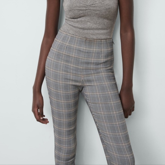 ZARA BNWT Plaid Leggings - Picture 8 of 9
